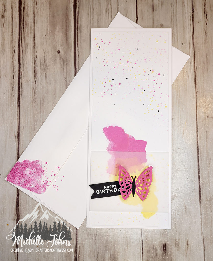 H2H Watercolor Slimline Card