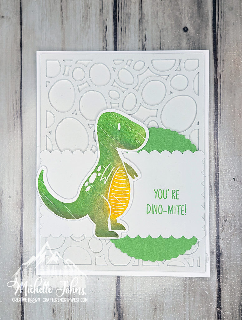 Sponged Dino Card